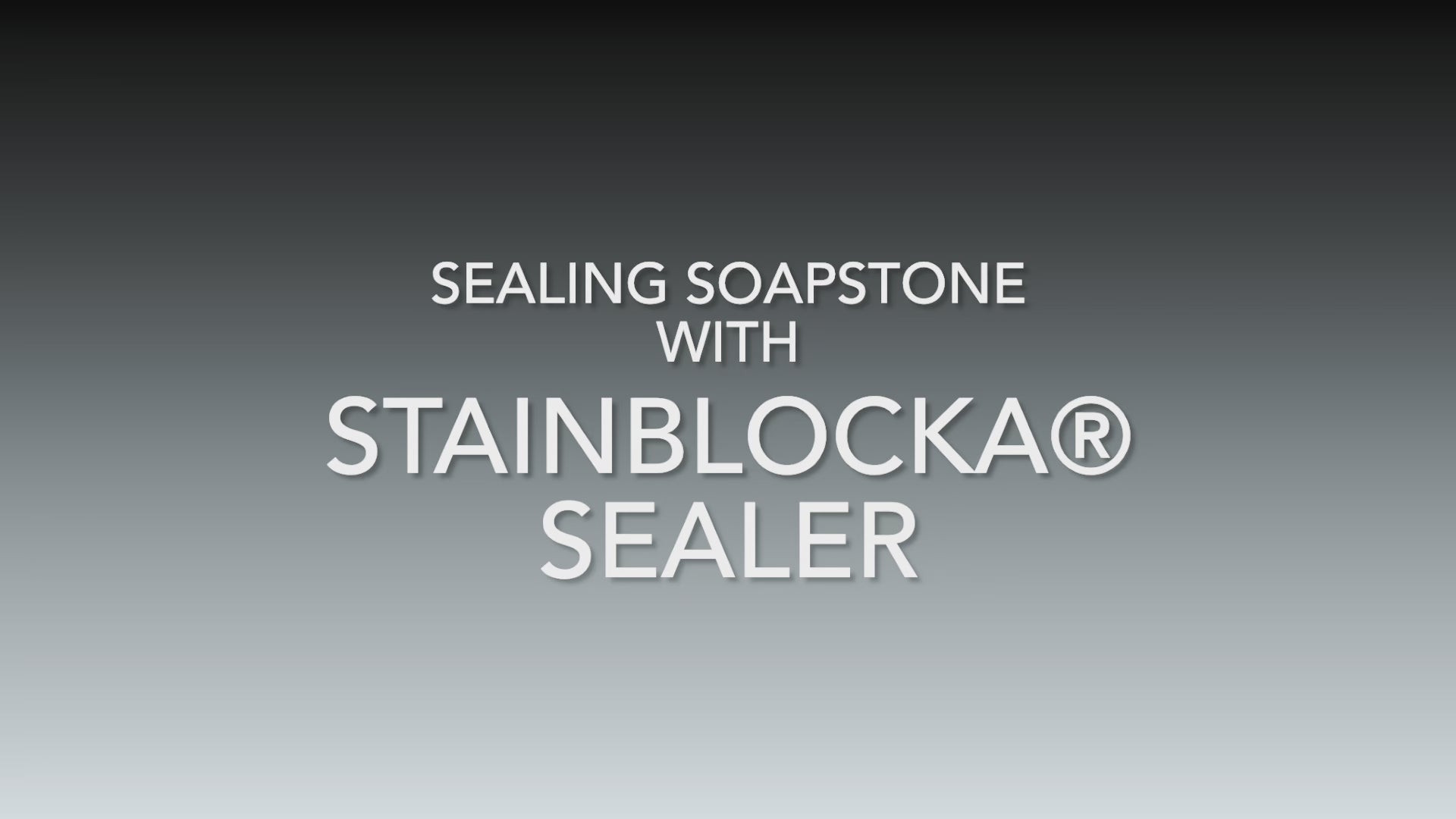 Video demonstrating the application process for the StainBlocka Sealer on a Soapstone counter in a walk in closet