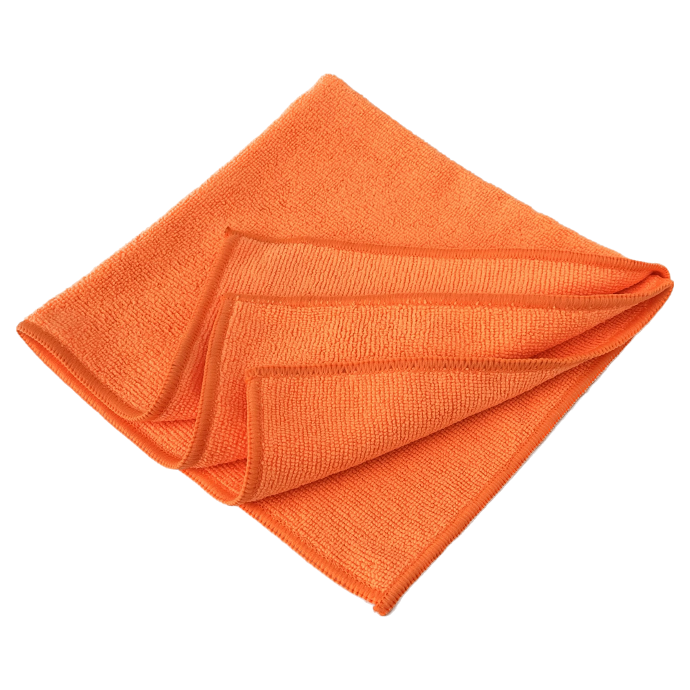 16 inch by 16 inch Orange Life Saver Max Cloth / towel angled with corners folded