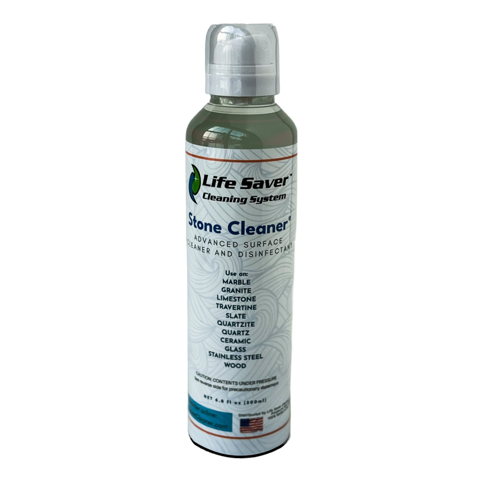 One Life Saver Stone Cleaner 6.8oz clear bottle on white background